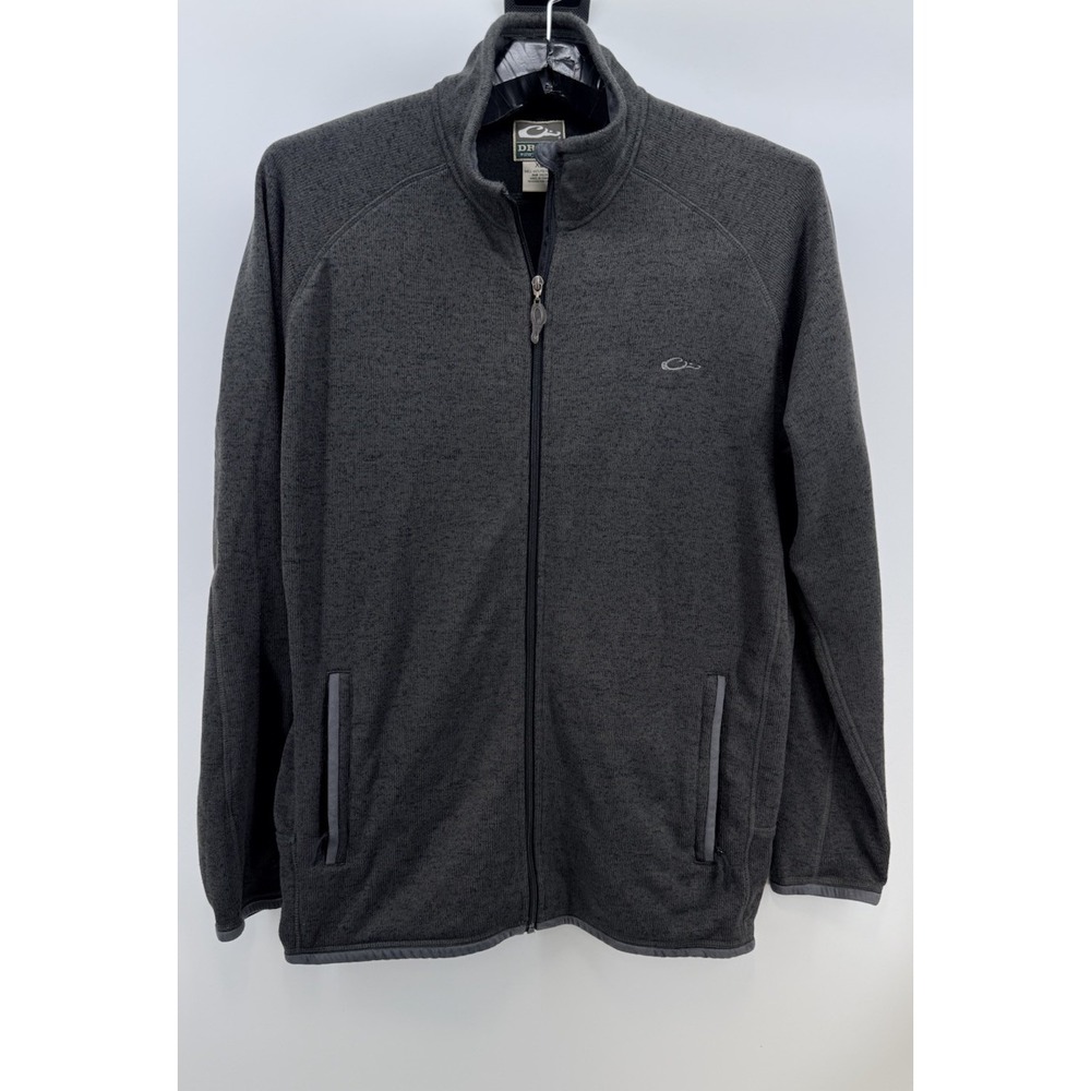 Koppen Men's Jacket, Full Front Zip, XL, Gray Zipper Pockets Fleece Lined